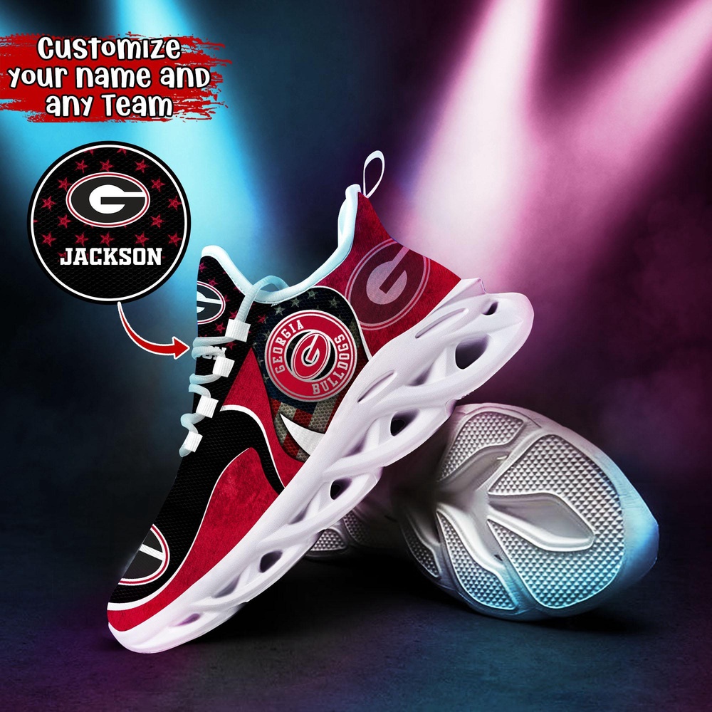 Customized NCAA Georgia Bulldogs Sneaker Max Soul Shoes Sole Bliss Customized NCAA Georgia Bulldogs Sneaker Max Soul Shoes Sole Bliss