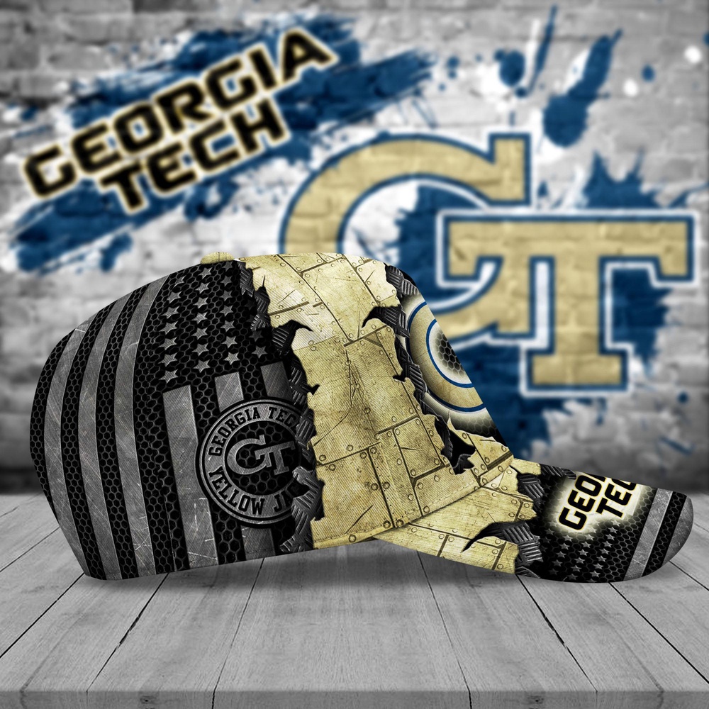 Customized NCAA Georgia Tech Yellow Jackets Baseball Cap Comfy Magic Headpiece