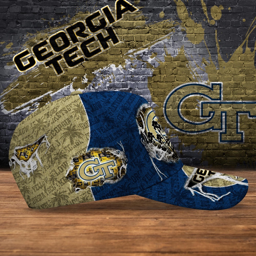 Customized NCAA Georgia Tech Yellow Jackets Baseball Cap Sleek Layers Of Bliss
