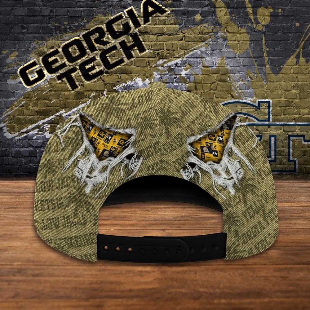 Customized NCAA Georgia Tech Yellow Jackets Baseball Cap Sleek Layers Of Bliss
