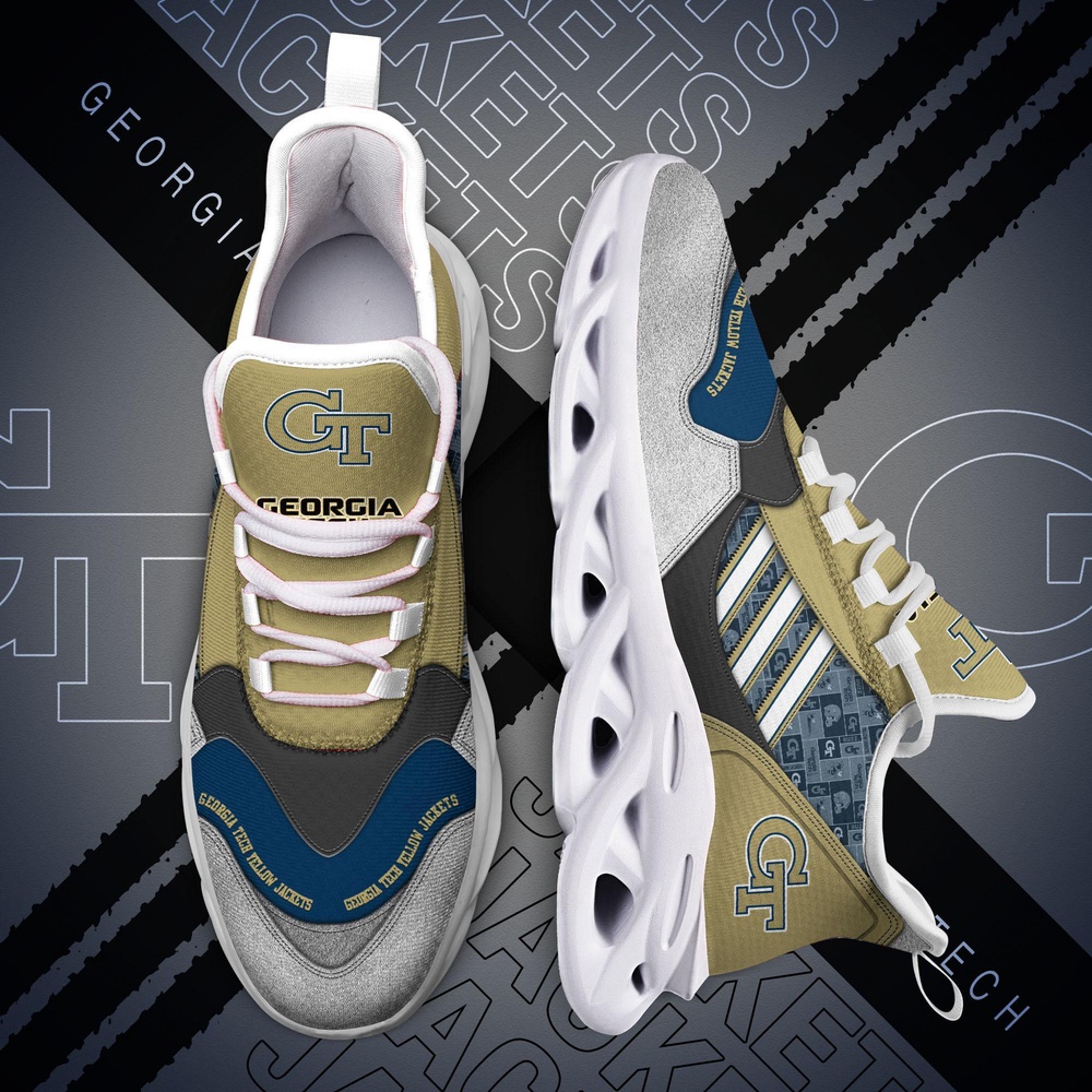 Customized NCAA Georgia Tech Yellow Jackets Sneaker Max Soul Shoes Kick Bliss Parade Customized NCAA Georgia Tech Yellow Jackets Sneaker Max Soul Shoes Kick Bliss Parade