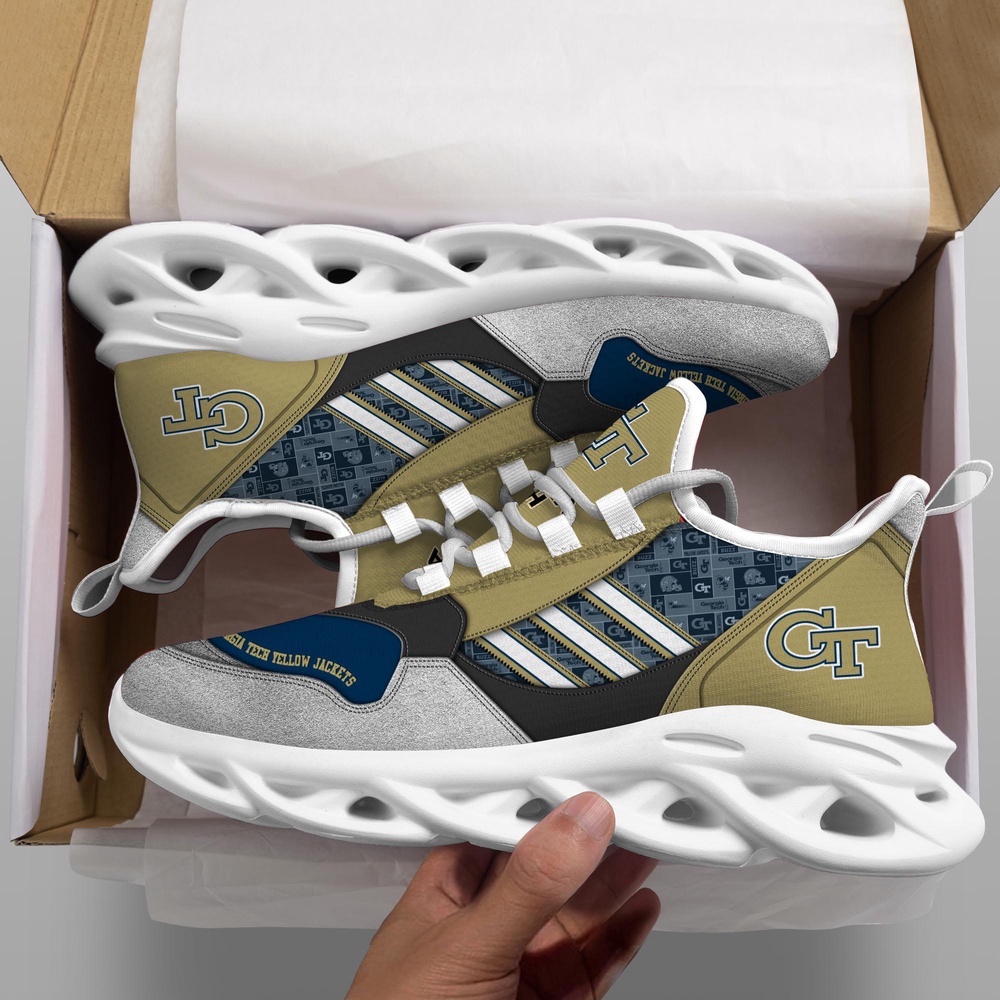 Customized NCAA Georgia Tech Yellow Jackets Sneaker Max Soul Shoes Kick Bliss Parade Customized NCAA Georgia Tech Yellow Jackets Sneaker Max Soul Shoes Kick Bliss Parade