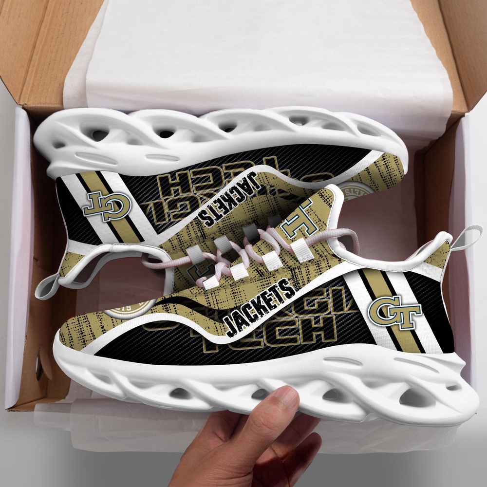 Customized NCAA Georgia Tech Yellow Jackets Sneaker Max Soul Shoes Stride Glamour