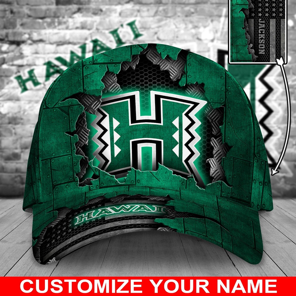 Customized NCAA Hawaii Rainbow Warriors Baseball Cap Comfy Magic Headpiece