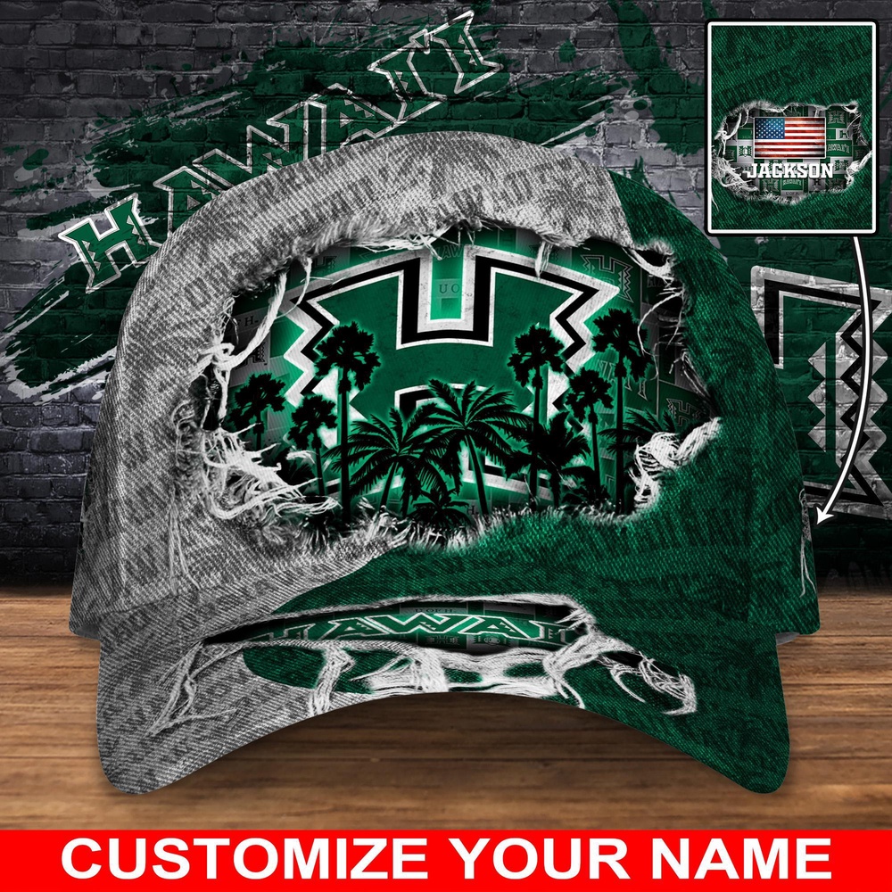 Customized NCAA Hawaii Rainbow Warriors Baseball Cap Sleek Layers Of Bliss