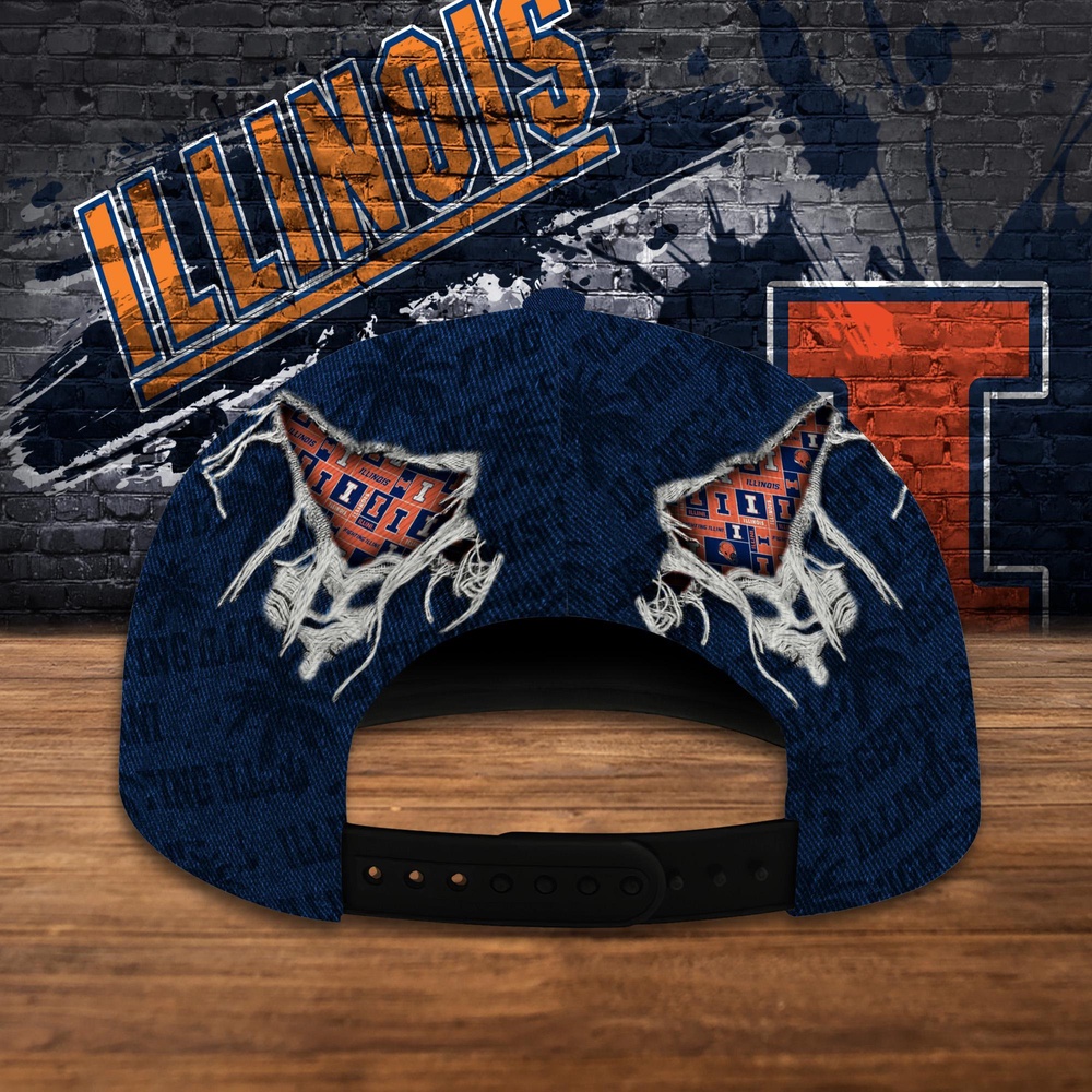 Customized NCAA Illinois Fighting Illini Baseball Cap Sleek Layers Of Bliss