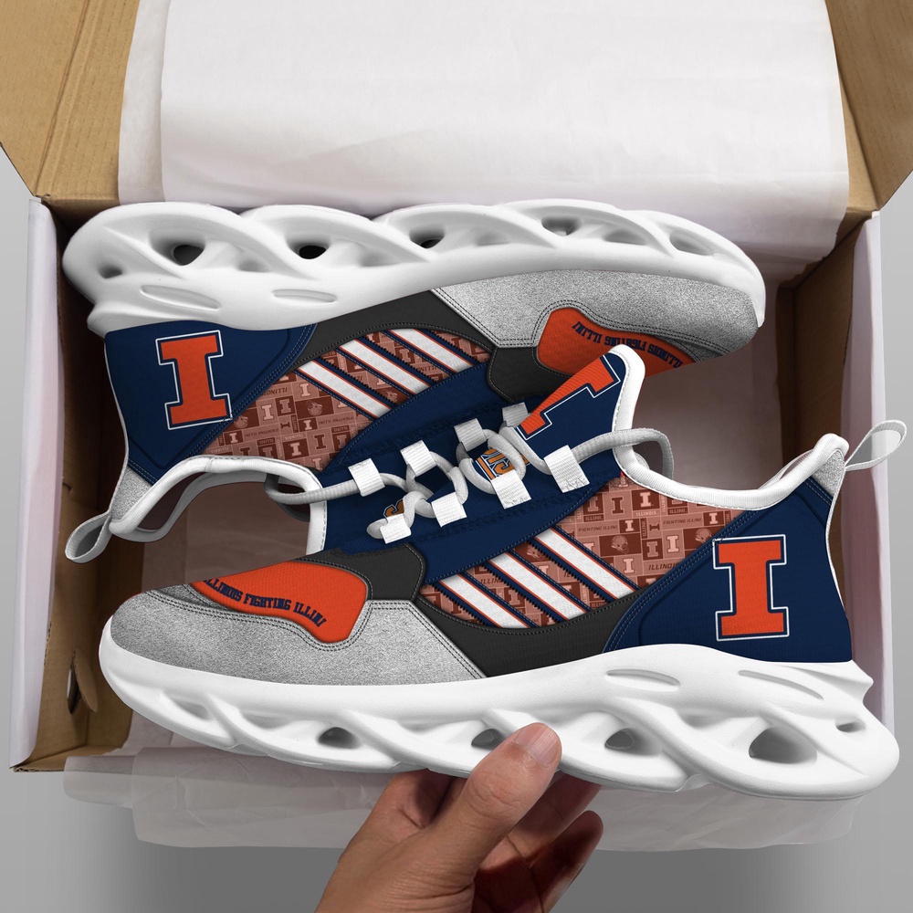 Customized NCAA Illinois Fighting Illini Sneaker Max Soul Shoes Kick Bliss Parade Customized NCAA Illinois Fighting Illini Sneaker Max Soul Shoes Kick Bliss Parade