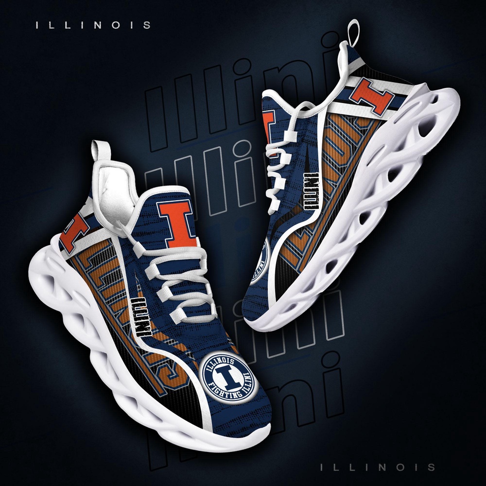 Customized NCAA Illinois Fighting Illini Sneaker Max Soul Shoes Stride Glamour Customized NCAA Illinois Fighting Illini Sneaker Max Soul Shoes Stride Glamour