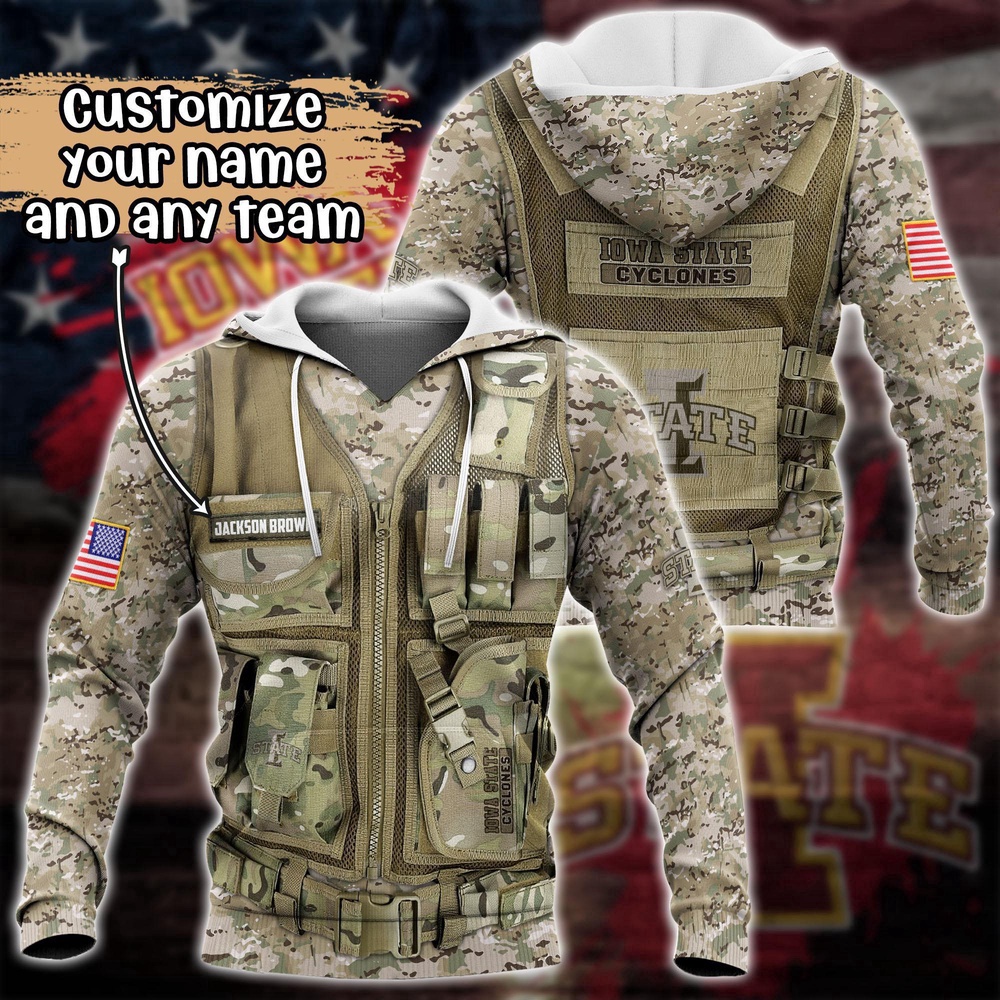 Customized NCAA Iowa State Cyclones Hoodie 3D Camo Hoodie Harmony For Fans Customized NCAA Iowa State Cyclones Hoodie 3D Camo Hoodie Harmony For Fans