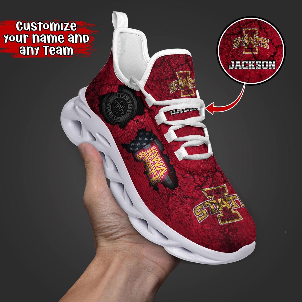 Customized NCAA Iowa State Cyclones Sneaker Max Soul Shoes Max Comfort Glide Customized NCAA Iowa State Cyclones Sneaker Max Soul Shoes Max Comfort Glide