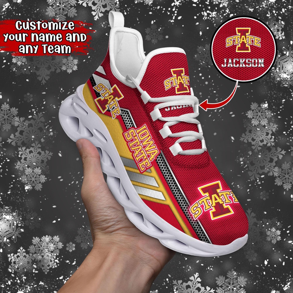 Customized NCAA Iowa State Cyclones Sneaker Max Soul Shoes Stride Chic Blissful Parade Customized NCAA Iowa State Cyclones Sneaker Max Soul Shoes Stride Chic Blissful Parade