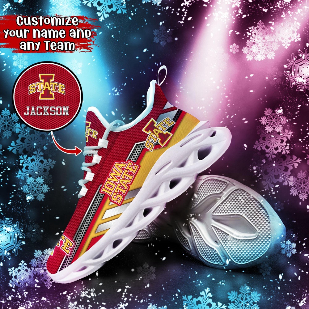 Customized NCAA Iowa State Cyclones Sneaker Max Soul Shoes Stride Chic Blissful Parade Customized NCAA Iowa State Cyclones Sneaker Max Soul Shoes Stride Chic Blissful Parade