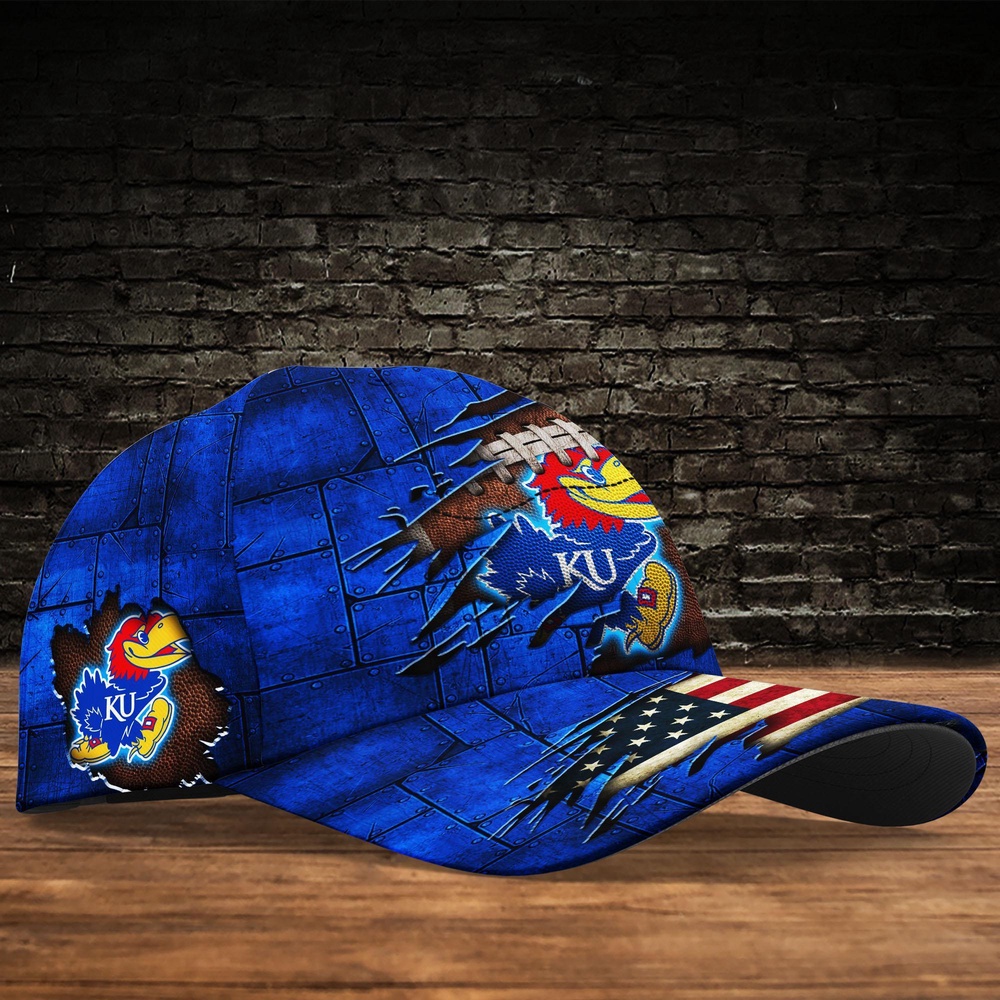 Customized NCAA Kansas Jayhawks Baseball Cap Forward Streetwear Vibes