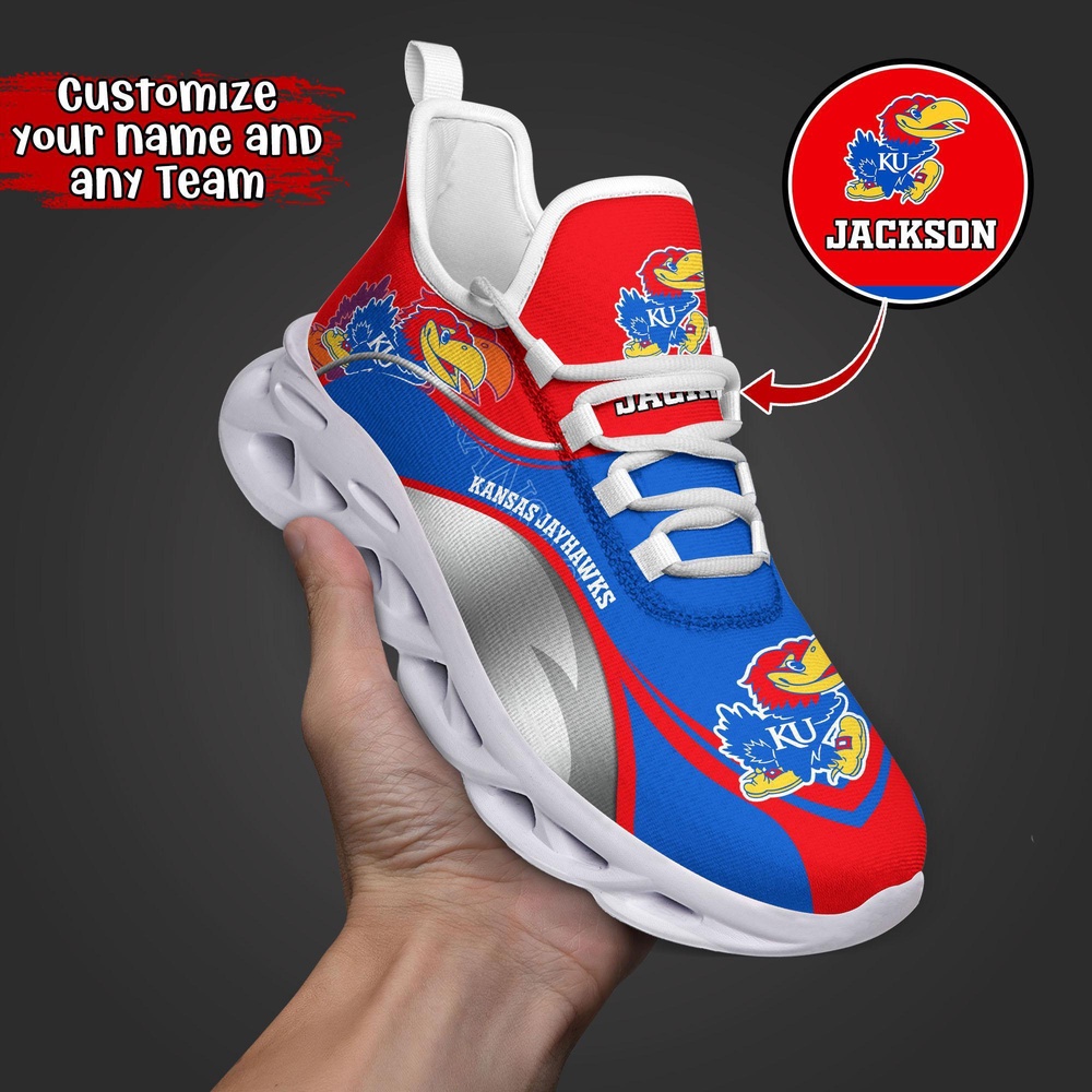 Customized NCAA Kansas Jayhawks Sneaker Max Soul Shoes Comfortable For Every Occasion Customized NCAA Kansas Jayhawks Sneaker Max Soul Shoes Comfortable For Every Occasion