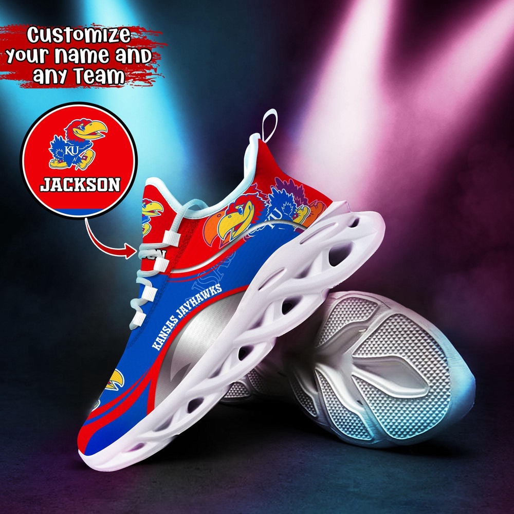 Customized NCAA Kansas Jayhawks Sneaker Max Soul Shoes Comfortable For Every Occasion Customized NCAA Kansas Jayhawks Sneaker Max Soul Shoes Comfortable For Every Occasion