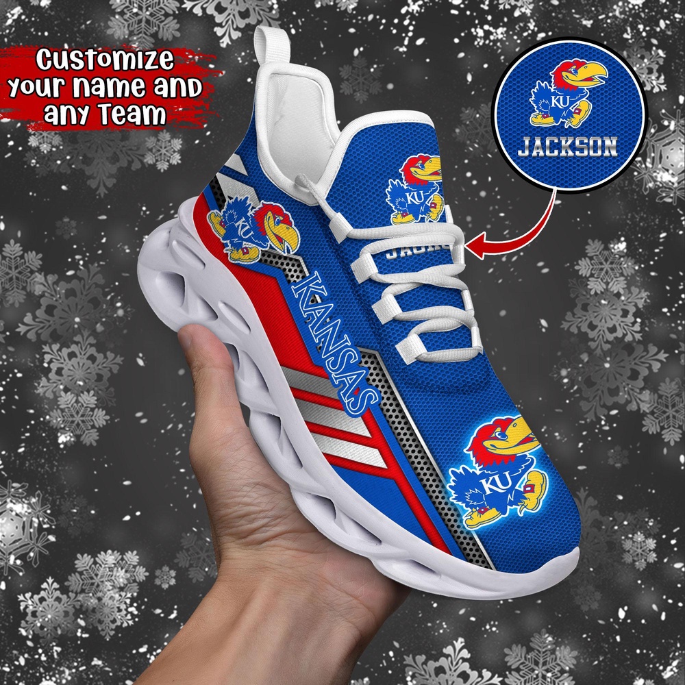 Customized NCAA Kansas Jayhawks Sneaker Max Soul Shoes Stride Chic Blissful Parade