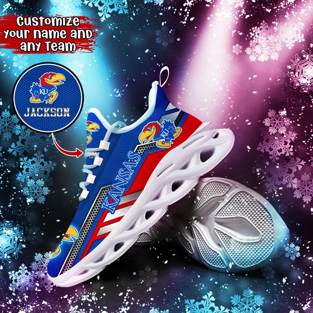 Customized NCAA Kansas Jayhawks Sneaker Max Soul Shoes Stride Chic Blissful Parade