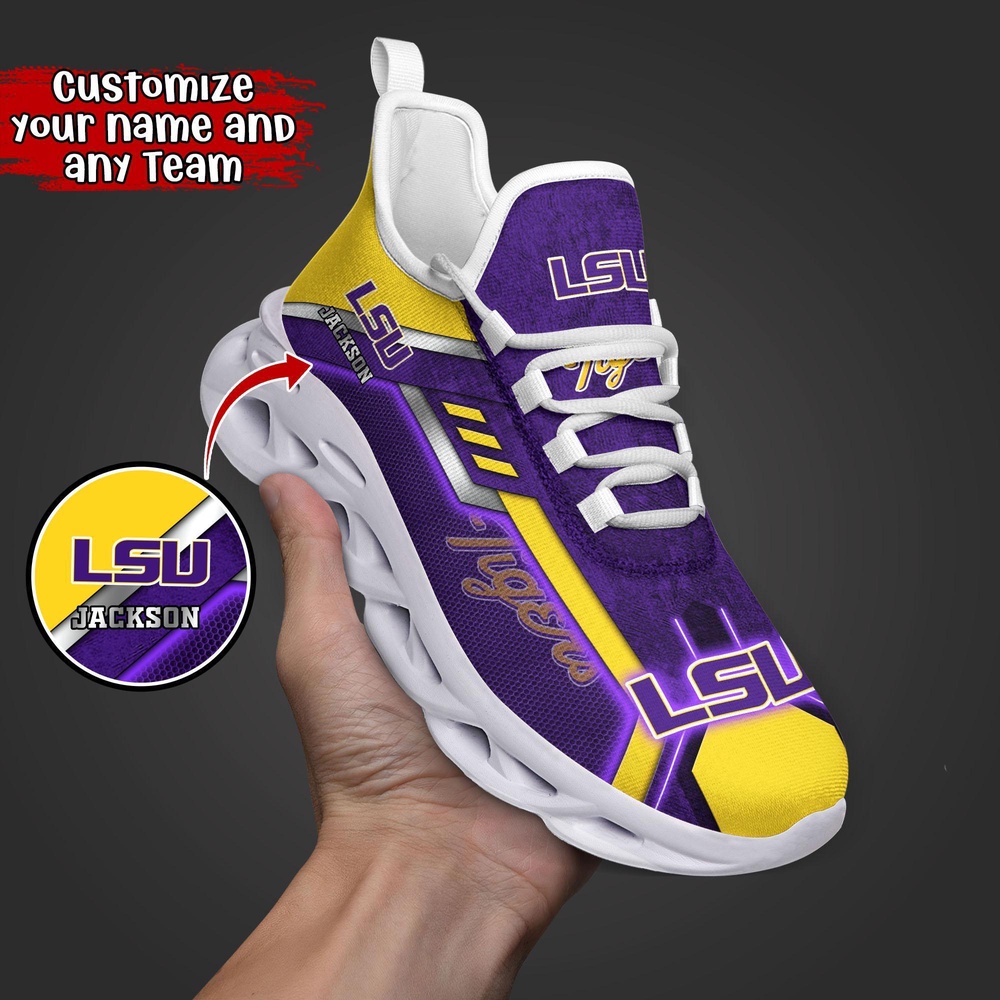 Customized NCAA LSU TIGERS Sneaker Max Soul Shoes Soulful Stride