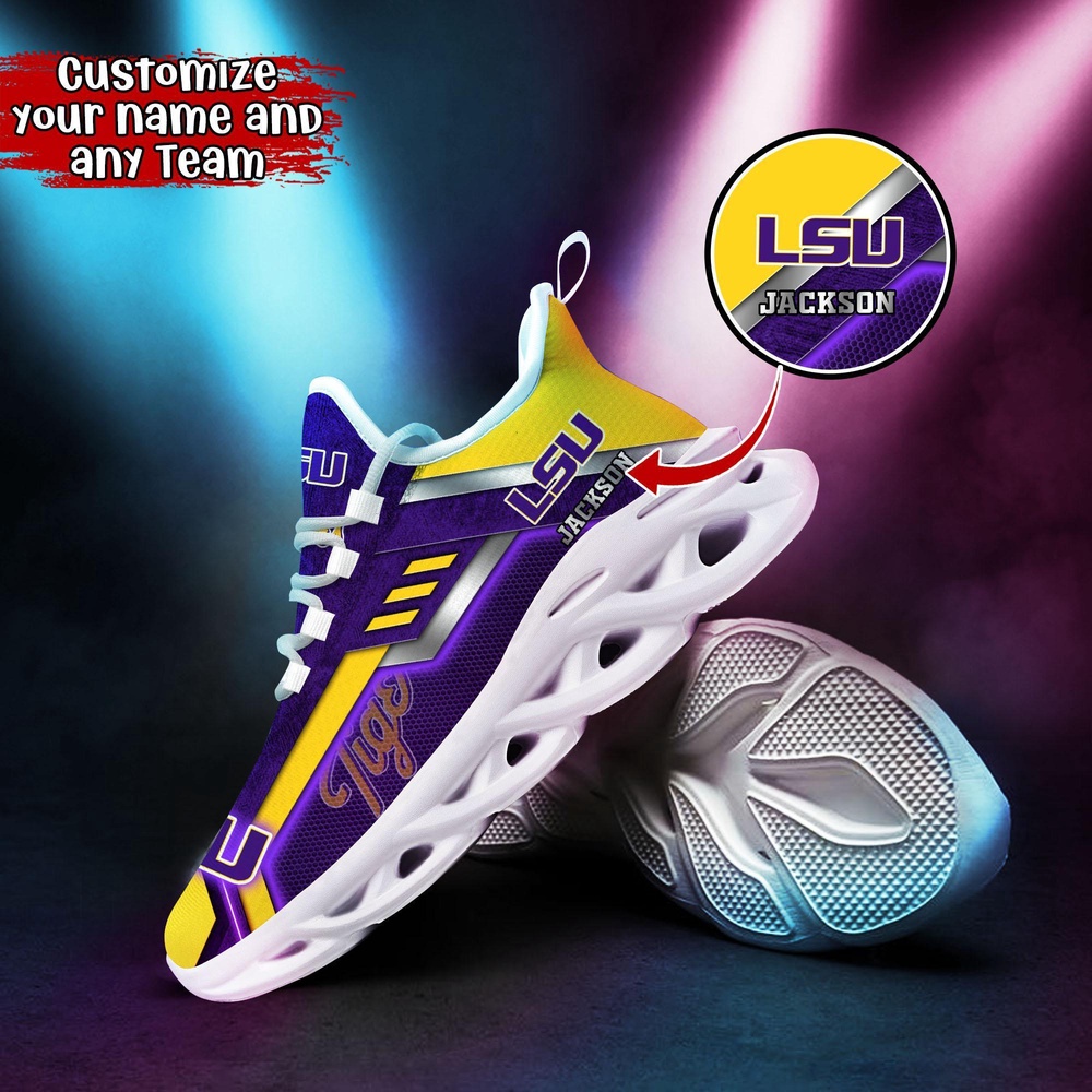 Customized NCAA LSU TIGERS Sneaker Max Soul Shoes Soulful Stride