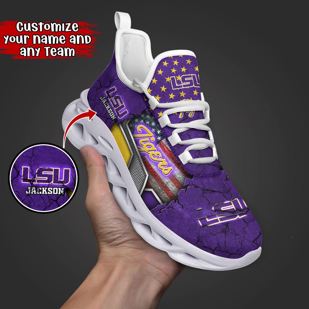 Customized NCAA LSU TIGERS Sneaker Max Soul Shoes Stride In Style Customized NCAA LSU TIGERS Sneaker Max Soul Shoes Stride In Style