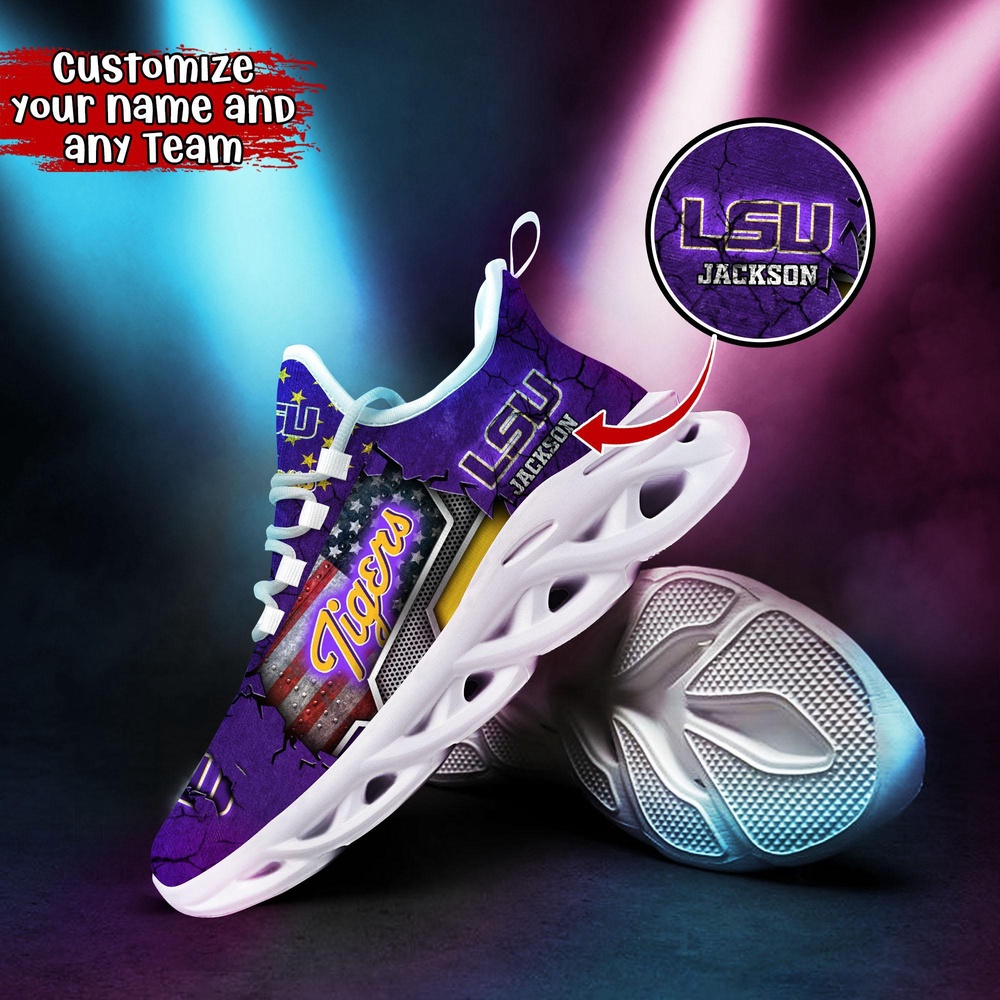 Customized NCAA LSU TIGERS Sneaker Max Soul Shoes Stride In Style Customized NCAA LSU TIGERS Sneaker Max Soul Shoes Stride In Style