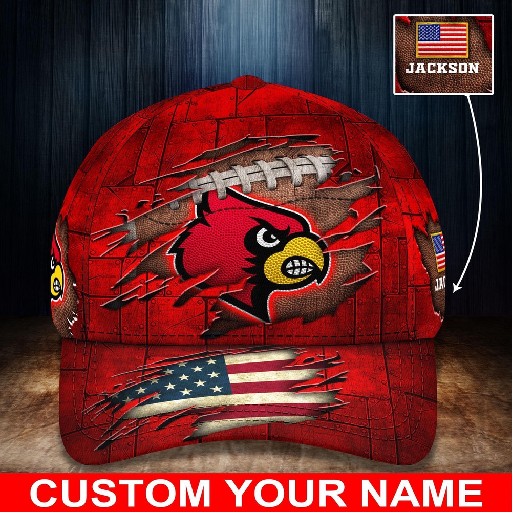 Customized NCAA Louisville Cardinals Baseball Cap Forward Streetwear Vibes Customized NCAA Louisville Cardinals Baseball Cap Forward Streetwear Vibes