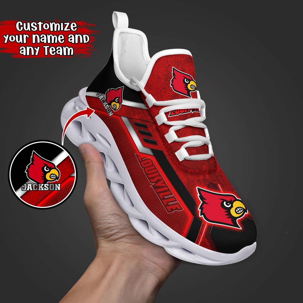 Customized NCAA Louisville Cardinals Sneaker Max Soul Shoes Soulful Steps