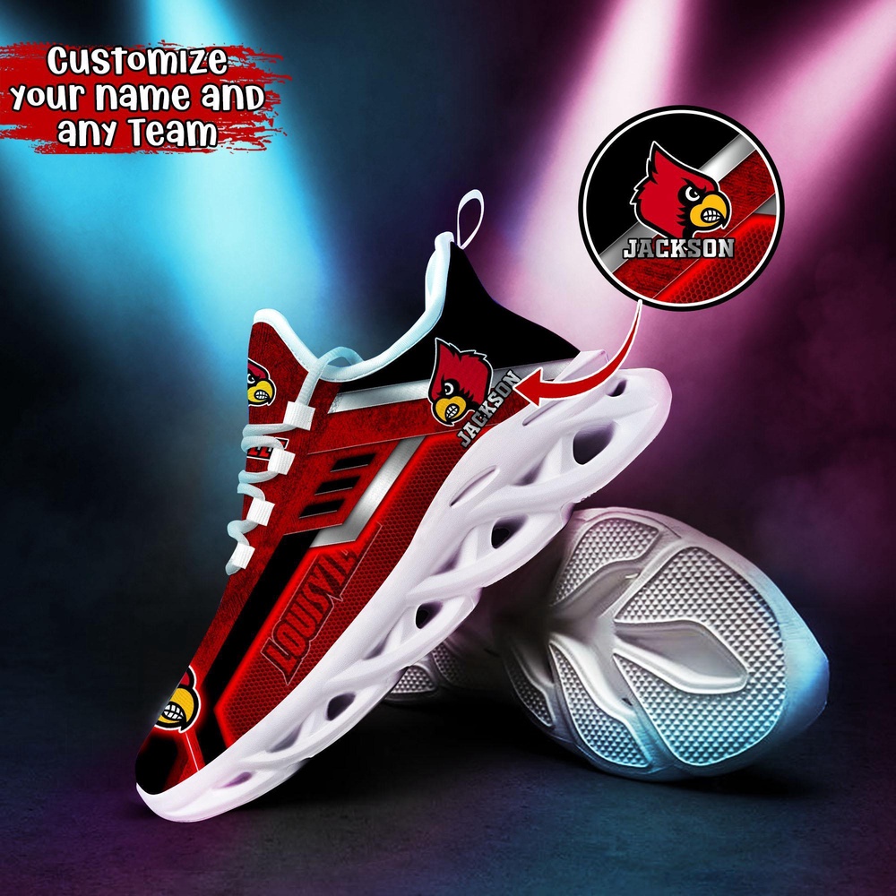 Customized NCAA Louisville Cardinals Sneaker Max Soul Shoes Soulful Steps