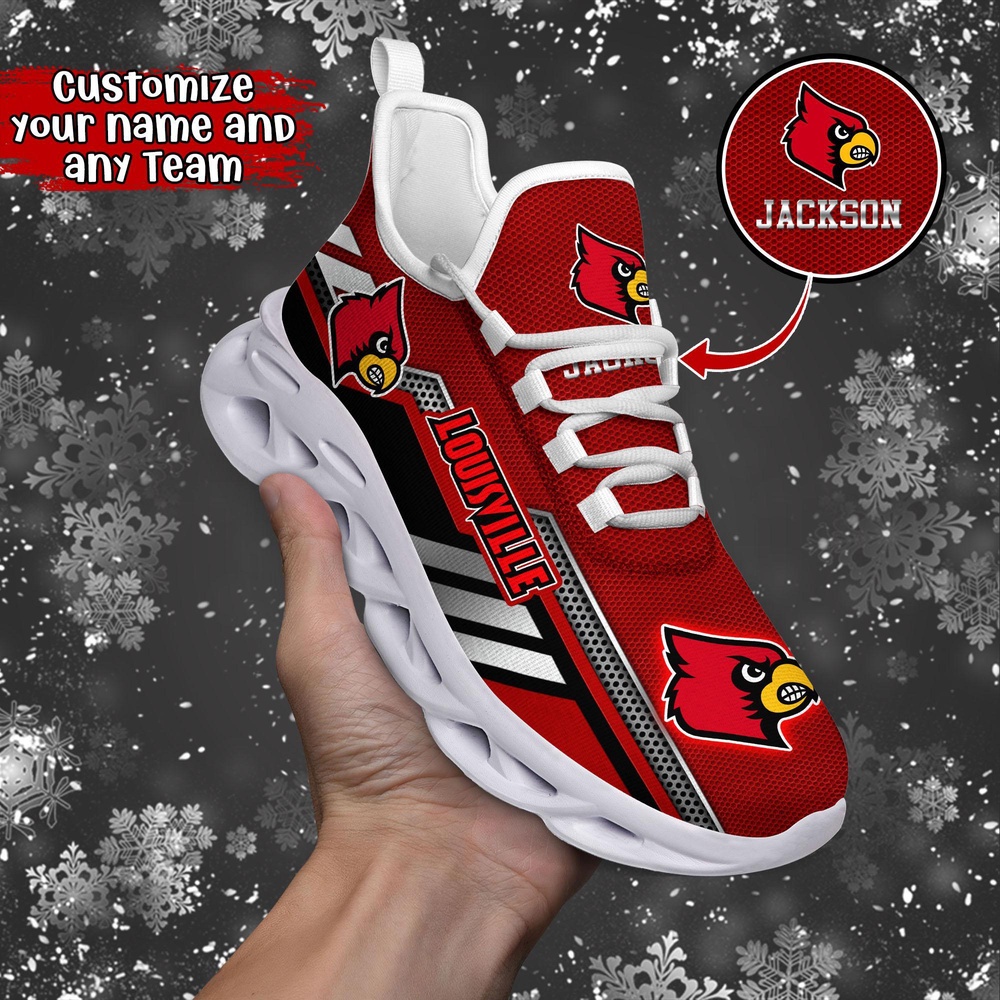 Customized NCAA Louisville Cardinals Sneaker Max Soul Shoes Stride Chic Blissful Parade Customized NCAA Louisville Cardinals Sneaker Max Soul Shoes Stride Chic Blissful Parade