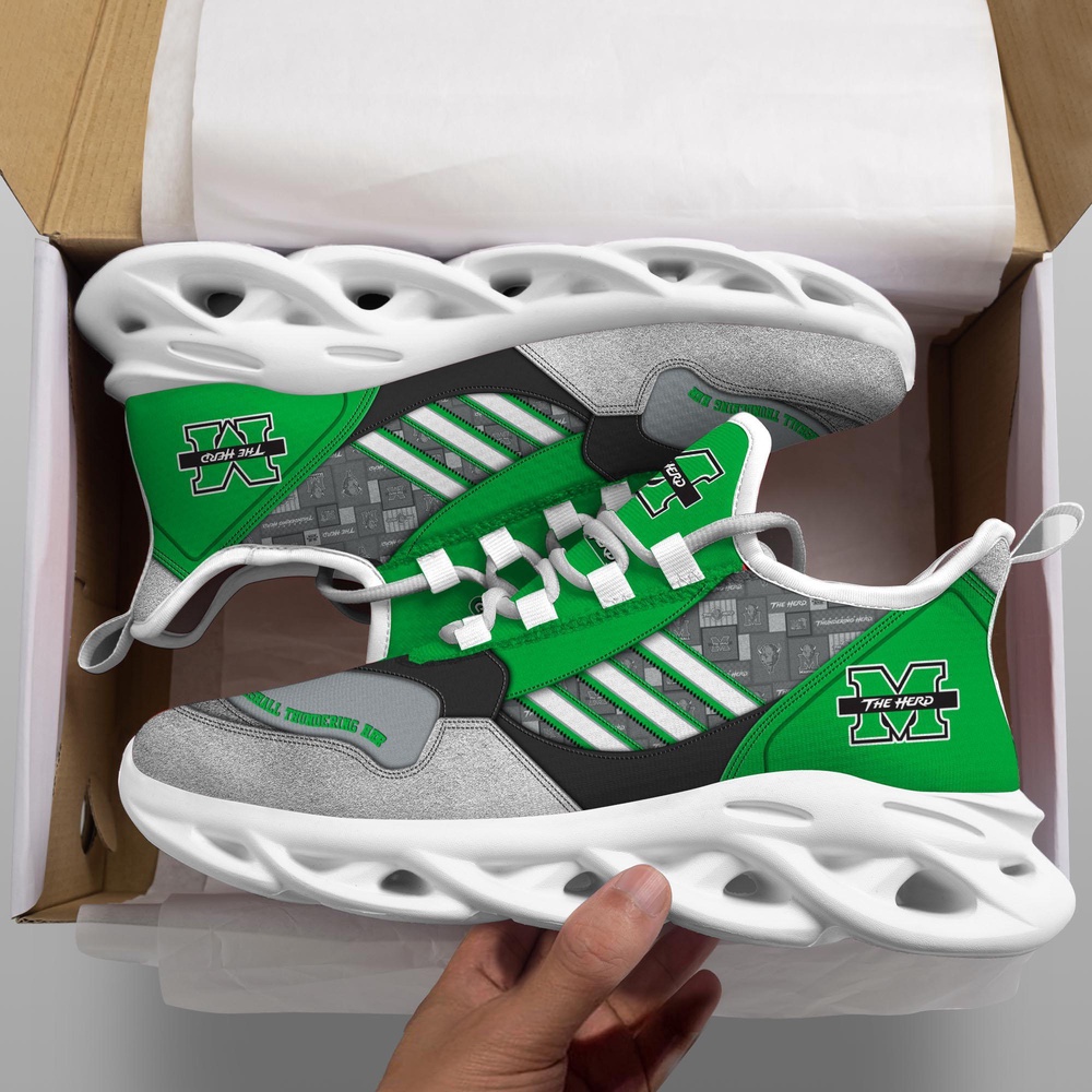 Customized NCAA Marshall Thundering Herd Sneaker Max Soul Shoes Kick Bliss Parade