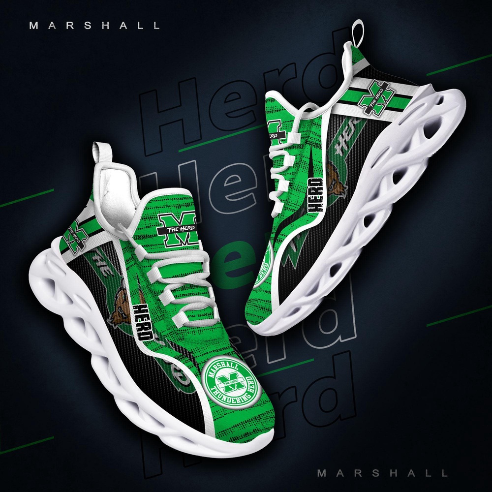 Customized NCAA Marshall Thundering Herd Sneaker Max Soul Shoes Stride Glamour Customized NCAA Marshall Thundering Herd Sneaker Max Soul Shoes Stride Glamour