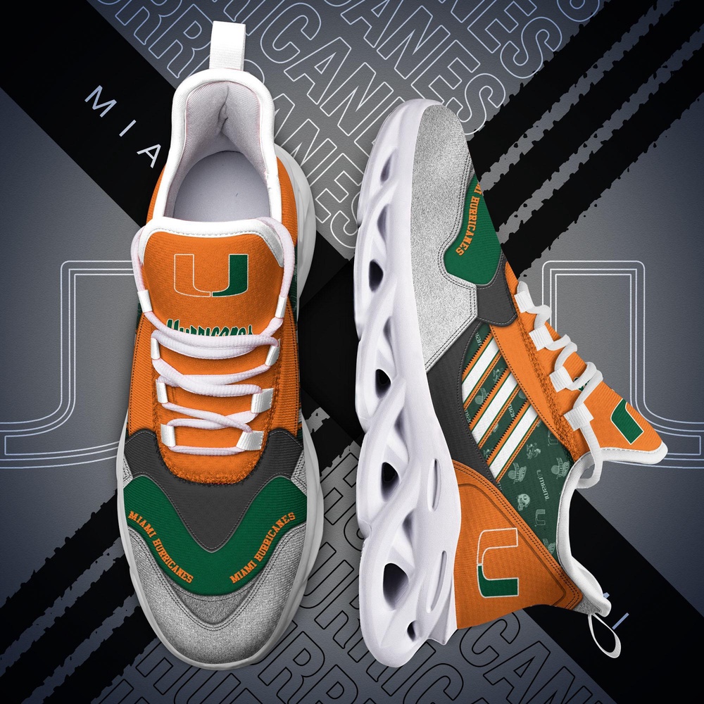 Customized NCAA Miami Hurricanes Sneaker Max Soul Shoes Sporty Soul