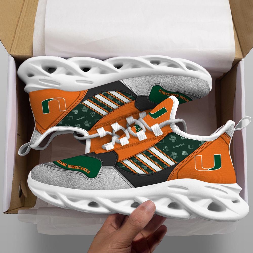 Customized NCAA Miami Hurricanes Sneaker Max Soul Shoes Sporty Soul
