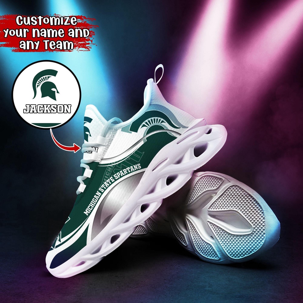 Customized NCAA Michigan State Spartans Sneaker Max Soul Shoes Max Soul Motion Customized NCAA Michigan State Spartans Sneaker Max Soul Shoes Max Soul Motion