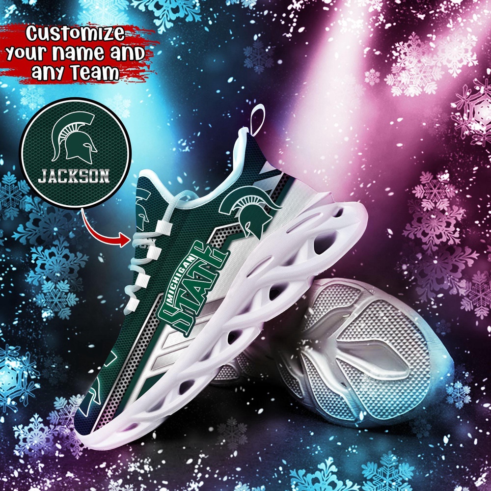 Customized NCAA Michigan State Spartans Sneaker Max Soul Shoes Stride Stylishly