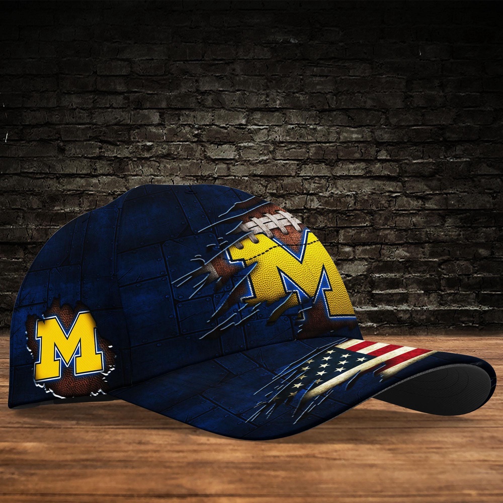 Customized NCAA Michigan Wolverines Baseball Cap Forward Streetwear Vibes Customized NCAA Michigan Wolverines Baseball Cap Forward Streetwear Vibes
