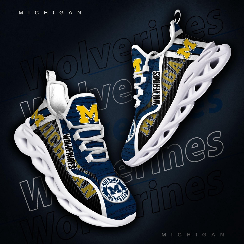 Customized NCAA Michigan Wolverines Sneaker Max Soul Shoes Sole Elegance Walk Customized NCAA Michigan Wolverines Sneaker Max Soul Shoes Sole Elegance Walk