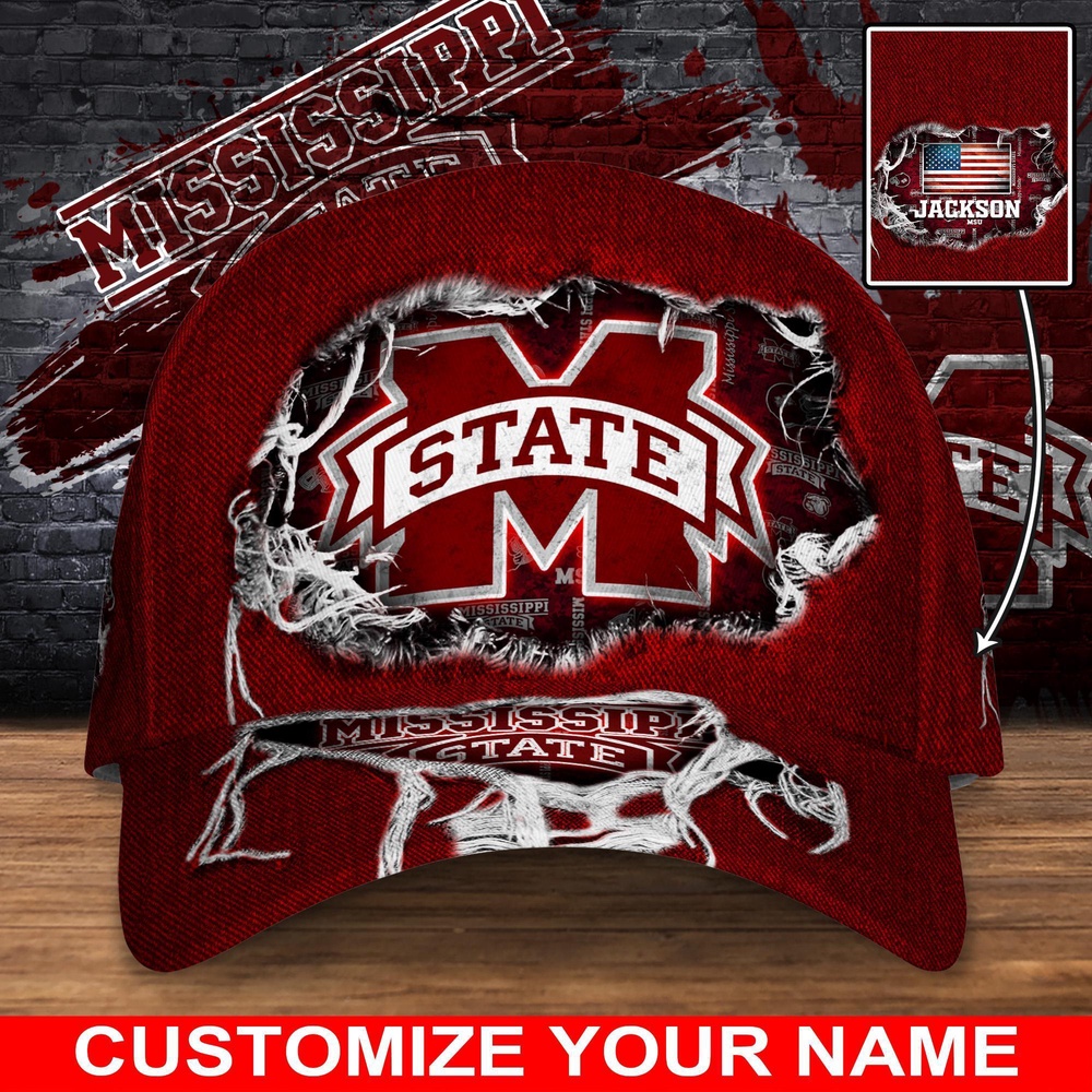 Customized NCAA Mississippi State Bulldogs Baseball Cap Chic Vibes in Headwear Customized NCAA Mississippi State Bulldogs Baseball Cap Chic Vibes in Headwear