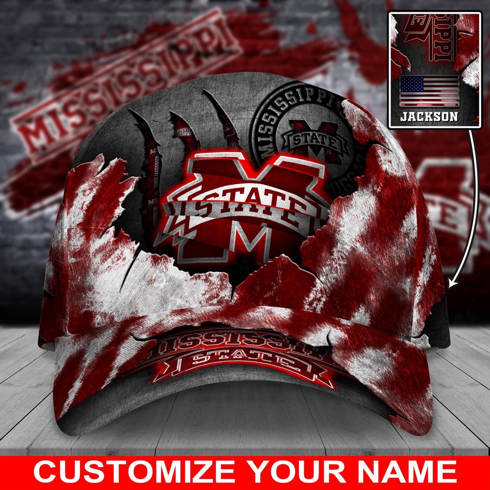 Customized NCAA Mississippi State Bulldogs Baseball Cap Signature Urban Style Customized NCAA Mississippi State Bulldogs Baseball Cap Signature Urban Style