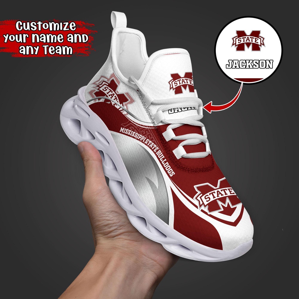 Customized NCAA Mississippi State Bulldogs Sneaker Max Soul Shoes Max Soul Motion