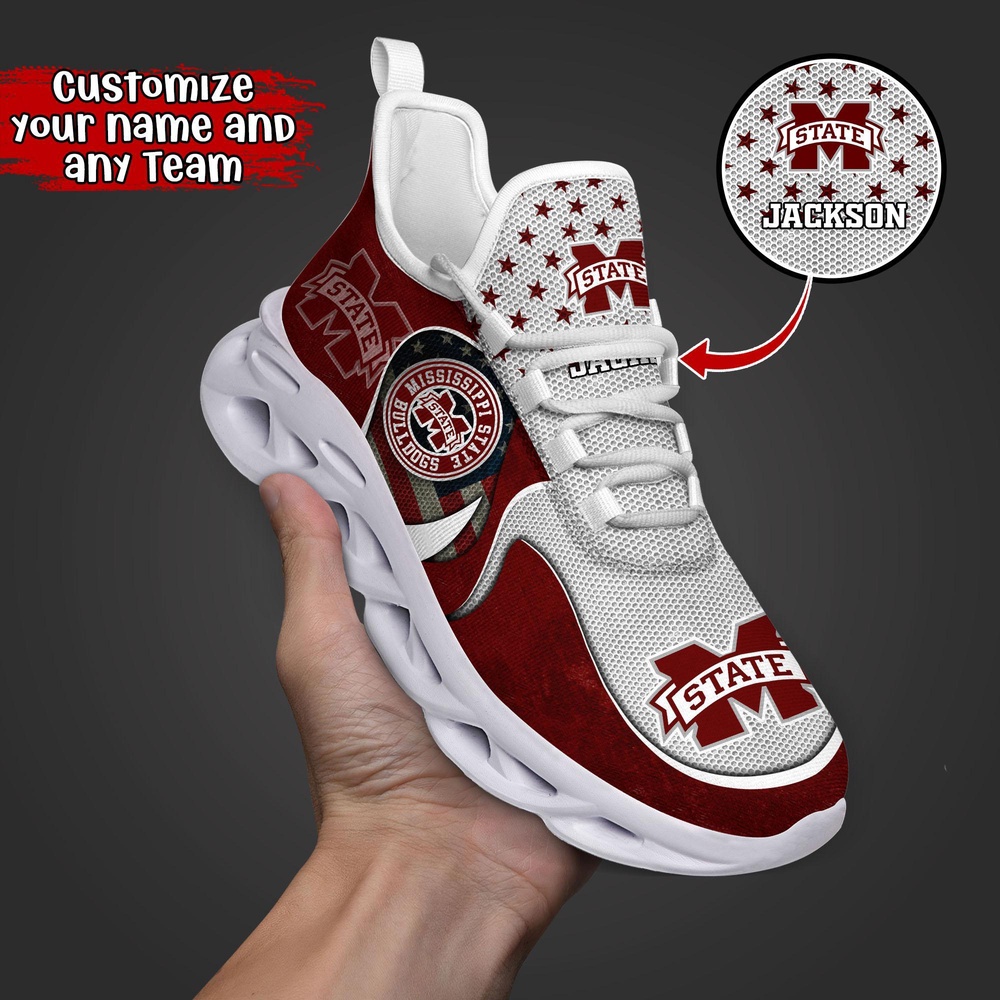 Customized NCAA Mississippi State Bulldogs Sneaker Max Soul Shoes Sole Bliss Customized NCAA Mississippi State Bulldogs Sneaker Max Soul Shoes Sole Bliss