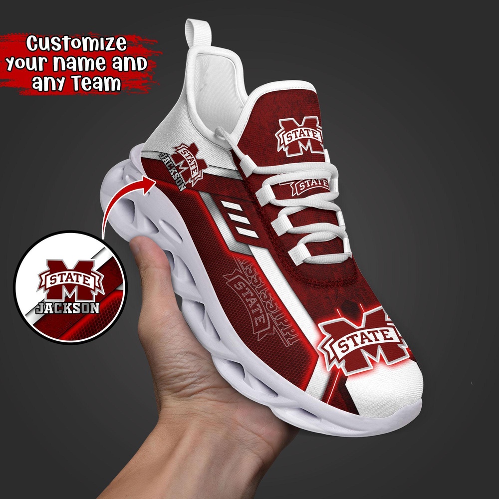 Customized NCAA Mississippi State Bulldogs Sneaker Max Soul Shoes Soulful Stride