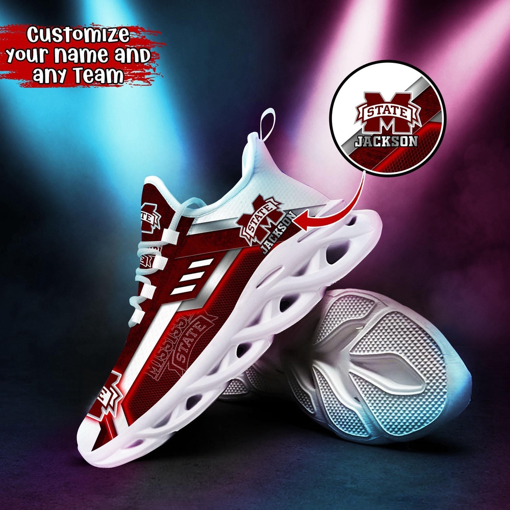 Customized NCAA Mississippi State Bulldogs Sneaker Max Soul Shoes Soulful Stride