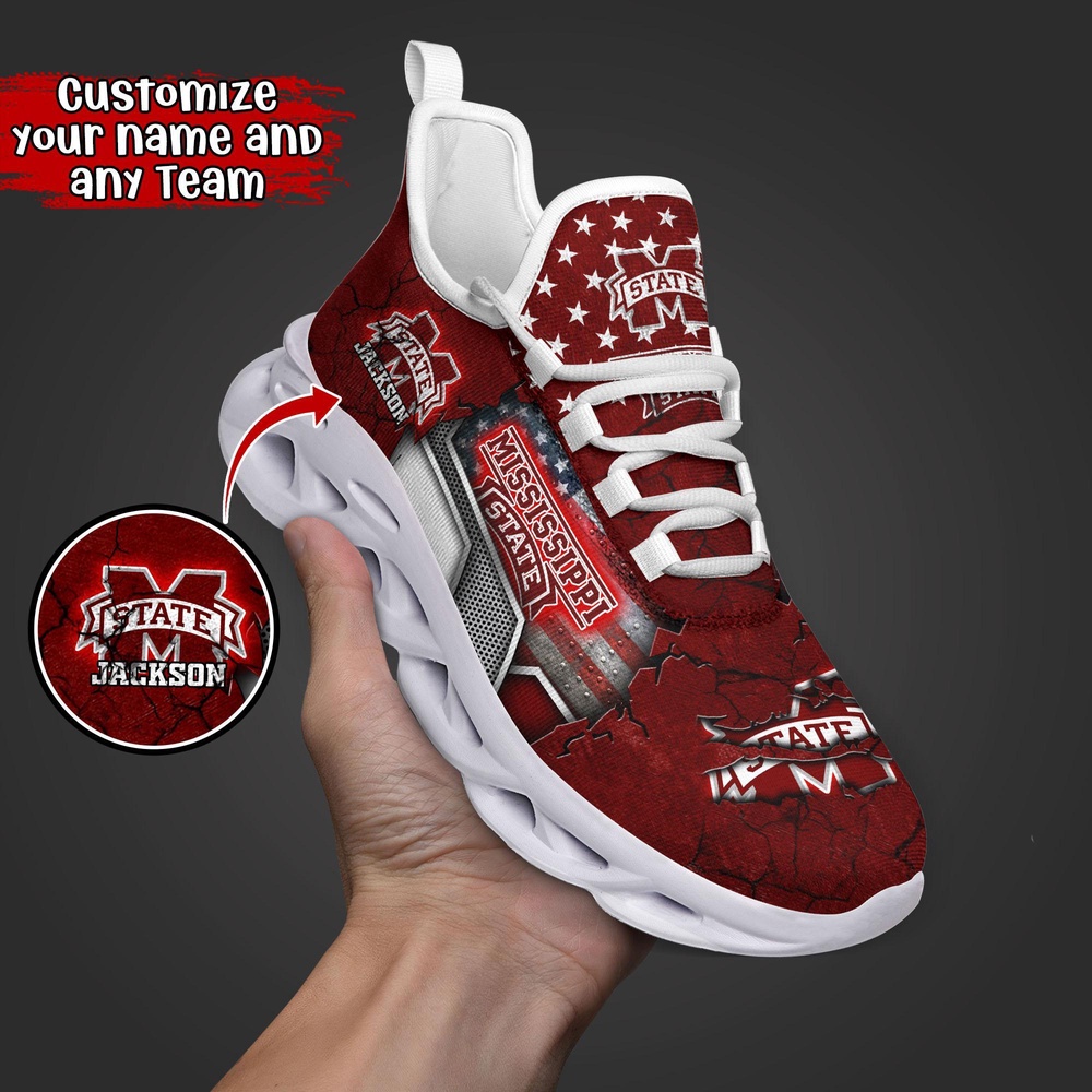 Customized NCAA Mississippi State Bulldogs Sneaker Max Soul Shoes Stride In Style