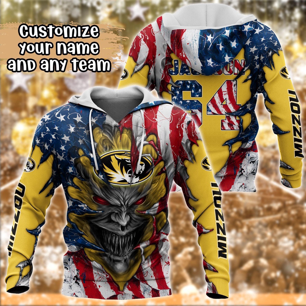 Customized NCAA Missouri Tigers Hoodie 3D Signature Style For Fans Customized NCAA Missouri Tigers Hoodie 3D Signature Style For Fans