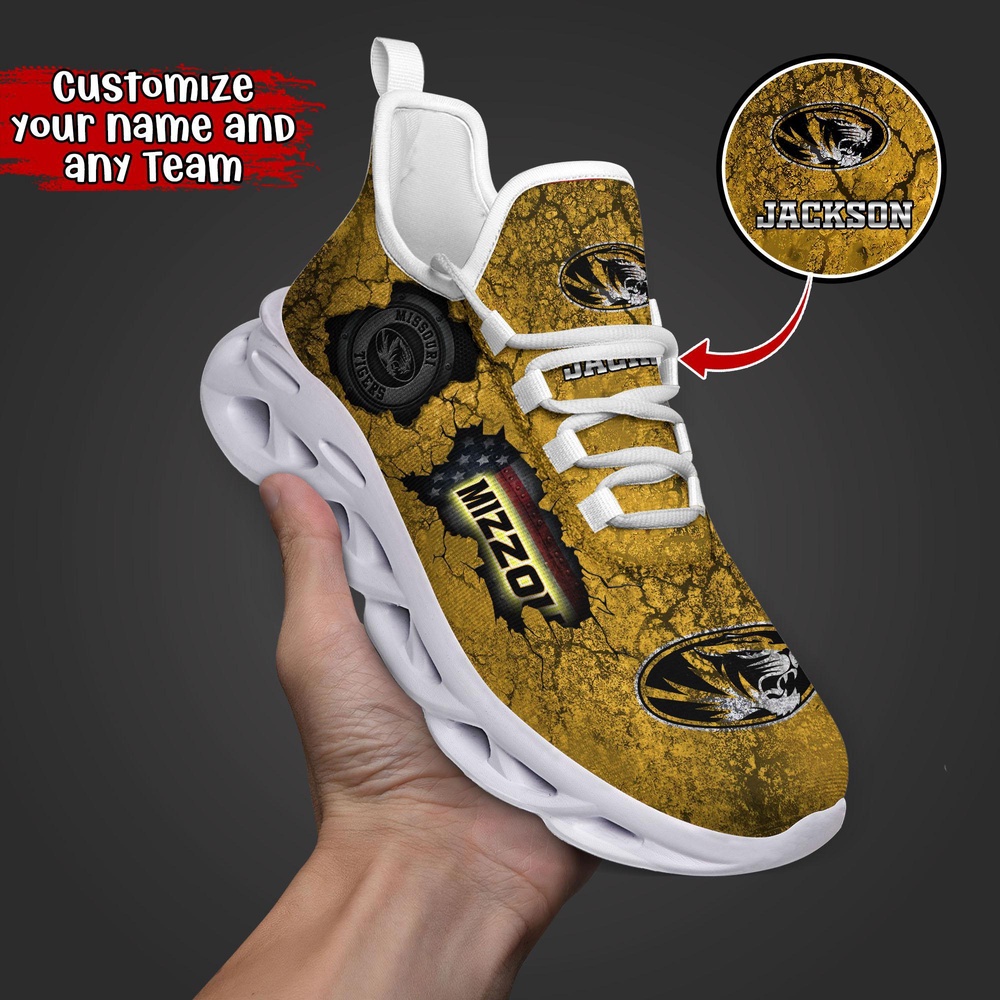 Customized NCAA Missouri Tigers Sneaker Max Soul Shoes Max Comfort Glide Customized NCAA Missouri Tigers Sneaker Max Soul Shoes Max Comfort Glide