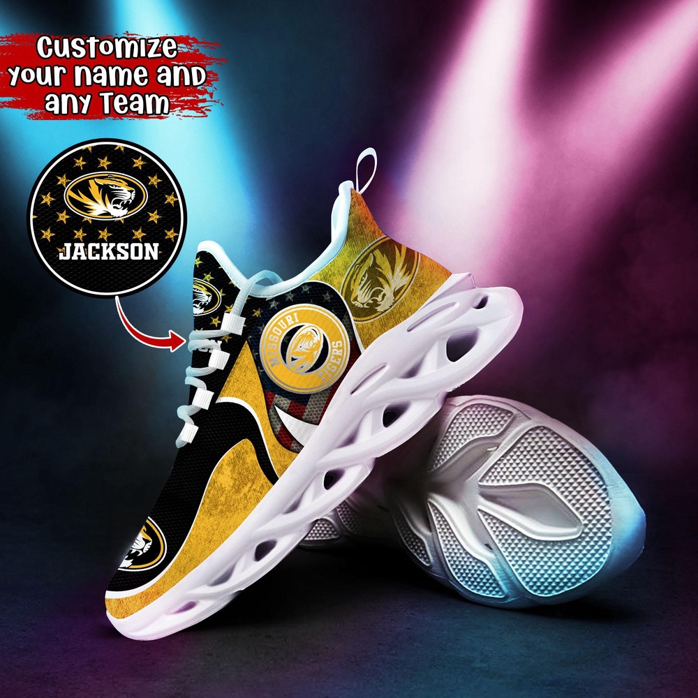 Customized NCAA Missouri Tigers Sneaker Max Soul Shoes Stride Glamorous Soul