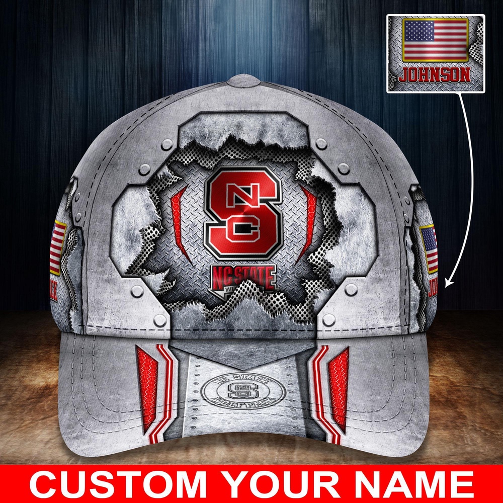 Customized NCAA NC State Wolfpack Baseball Cap Athletic Aura Trends