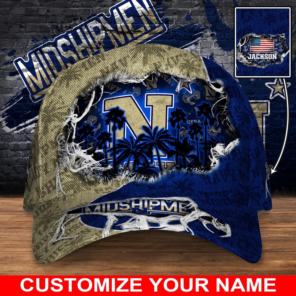 Customized NCAA Navy Midshipmen Baseball Cap Sleek Layers Of Bliss