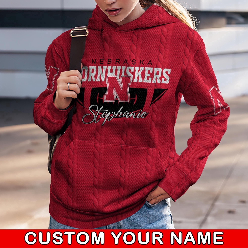 Customized NCAA Nebraska Cornhuskers Hoodie 3D Athletic Elegance For Fans Customized NCAA Nebraska Cornhuskers Hoodie 3D Athletic Elegance For Fans